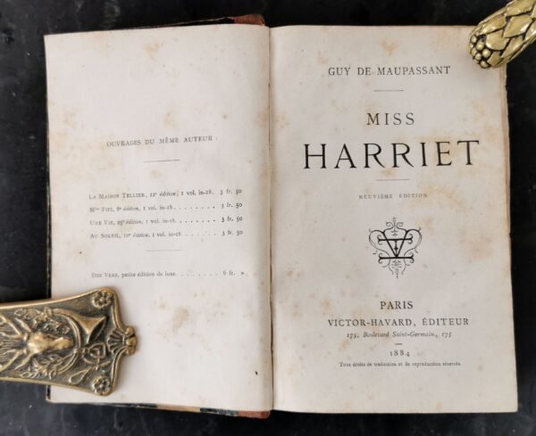 Miss Harriet, Guy de Maupassant, Victor-Havard, 1884 année de l'EO – Image 6