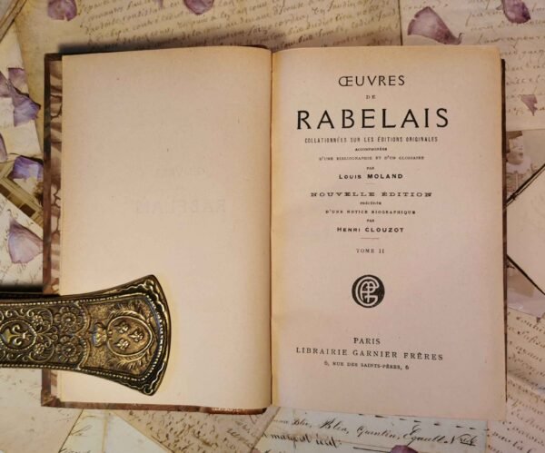 Oeuvres complètes de Rabelais, Garnier frères, livres anciens reliés non daté – Image 9