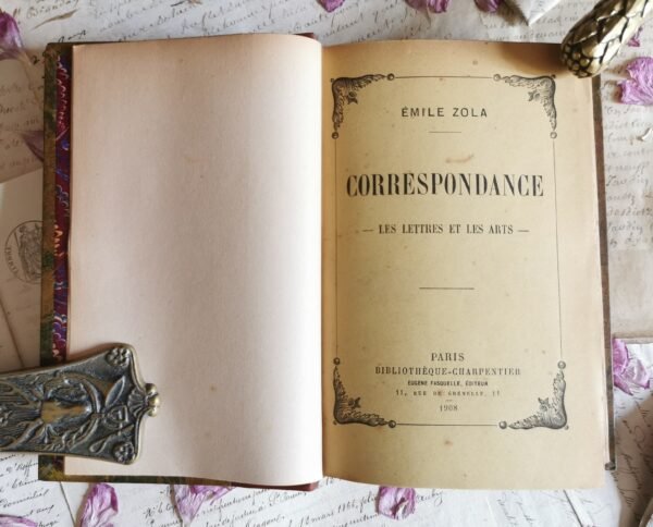 Correspondance les lettres et les arts (EO), Emile Zola, Fasquelle, 1908 – Image 6
