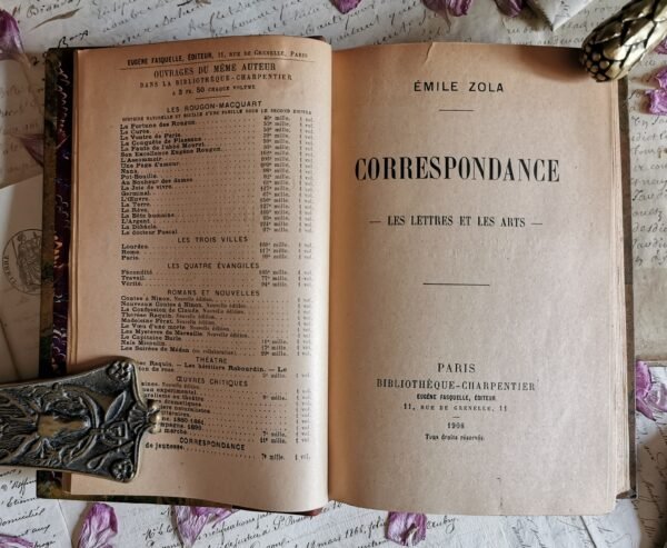 Correspondance les lettres et les arts (EO), Emile Zola, Fasquelle, 1908 – Image 7