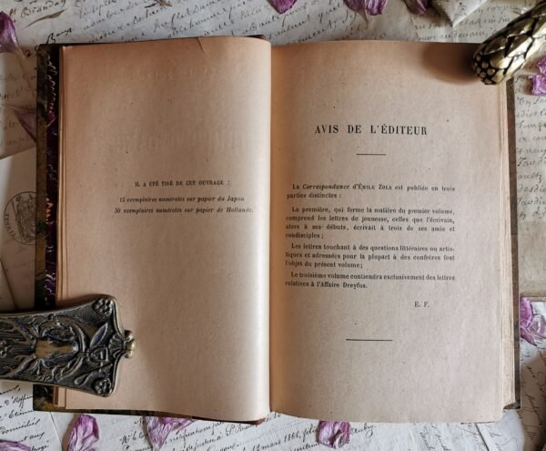 Correspondance les lettres et les arts (EO), Emile Zola, Fasquelle, 1908 – Image 8