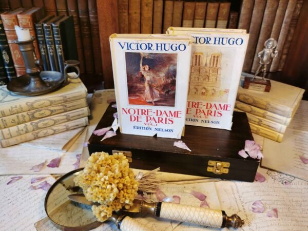 Notre-Dame de Paris 2/2 + Jacquettes, Victor Hugo, Nelson, livres anciens 1934