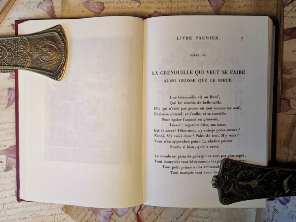 Fables de La Fontaine 4/4, Jean de Bonnot, livres anciens reliés cuir, 1969 – Image 7